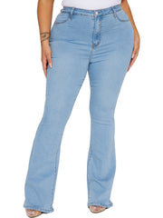  High Rise Flared Leg Jeans