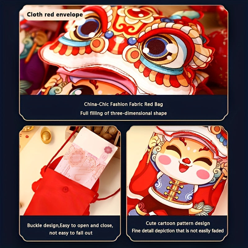 1pc HAPPY YEAR Red Envelope Chinese Spring Creative Lucky Money Envelope