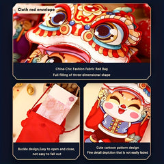 1pc HAPPY YEAR Red Envelope Chinese Spring Creative Lucky Money Envelope
