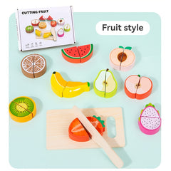 Chicchile Toy Set Simulated Fruits and Vegetables Magic Tape