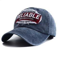 Distressed Patch Baseball Cap Vintage Embroidery Sport Hat Lightweight Dad Hat