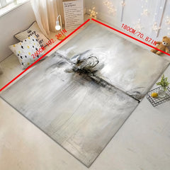 Large Area Rug Modern Crystal Velvet Non-slip Soft Polyester Fiber Mat