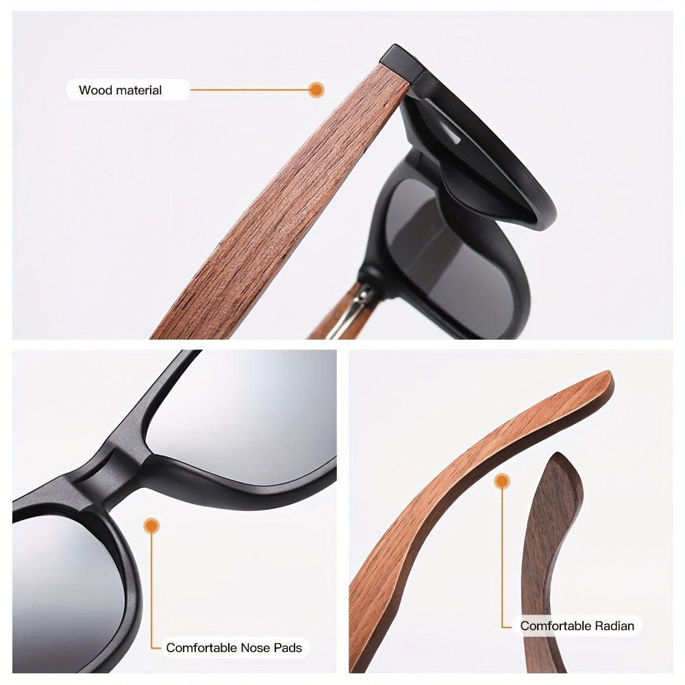 Wooden Polarized Sunglasses for Outdoor Sports Running Cycling
