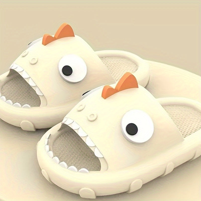 Women's Cartoon Shark Novelty Slippers Open Toe Platform PVC House Slides