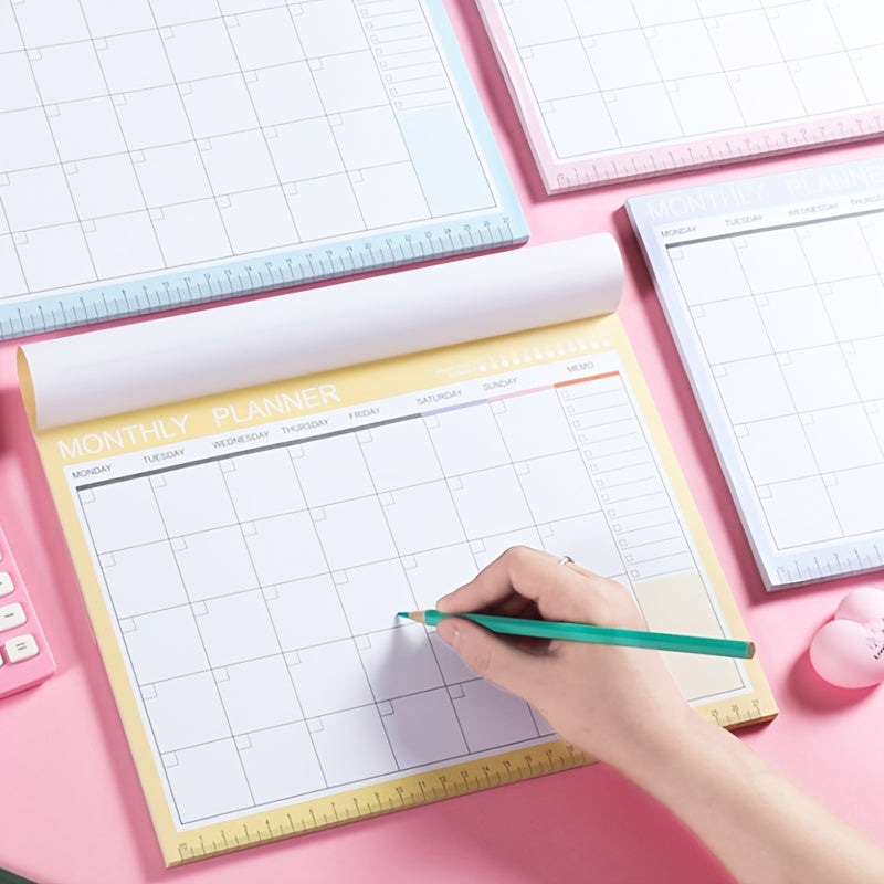 Small Fresh Weekly Planner Desktop Schedule Book with Sticky Notes