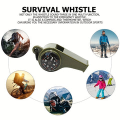 3-in-1 Emergency Whistle Compass Thermometer Referee Cheerleading Whistle