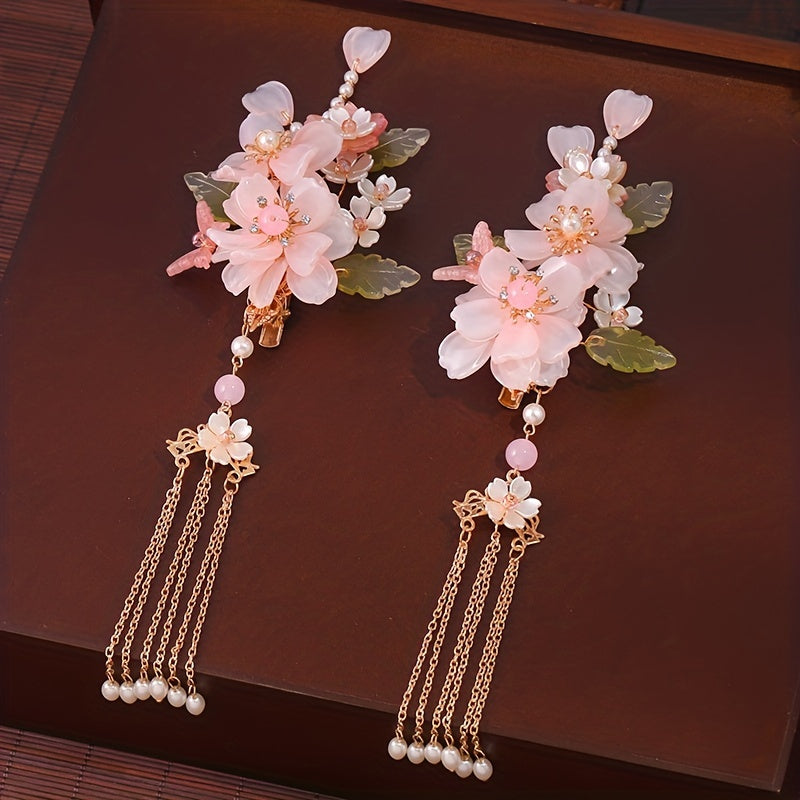 Chinese Style Flower Hair Accessories Set for Women