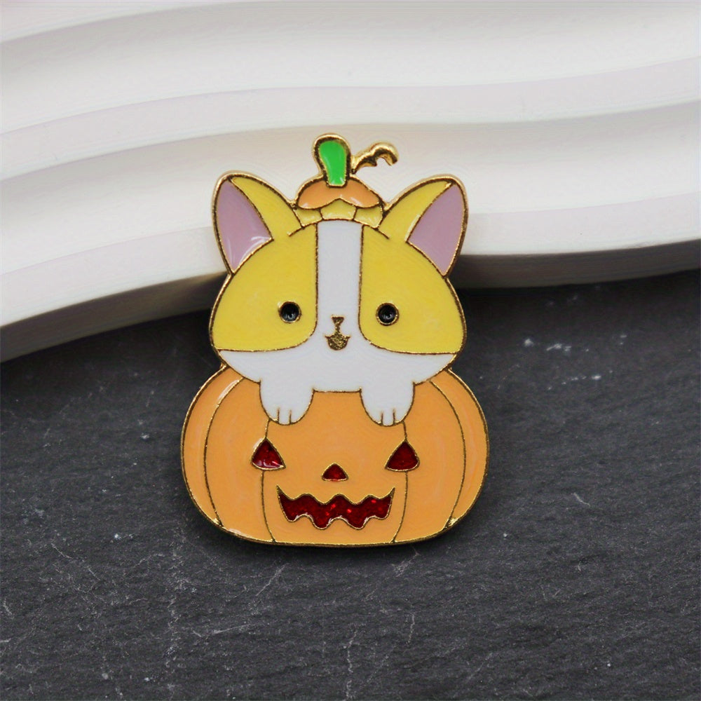 Anime Pumpkin Trick Or Treat Novelty Brooch For Men