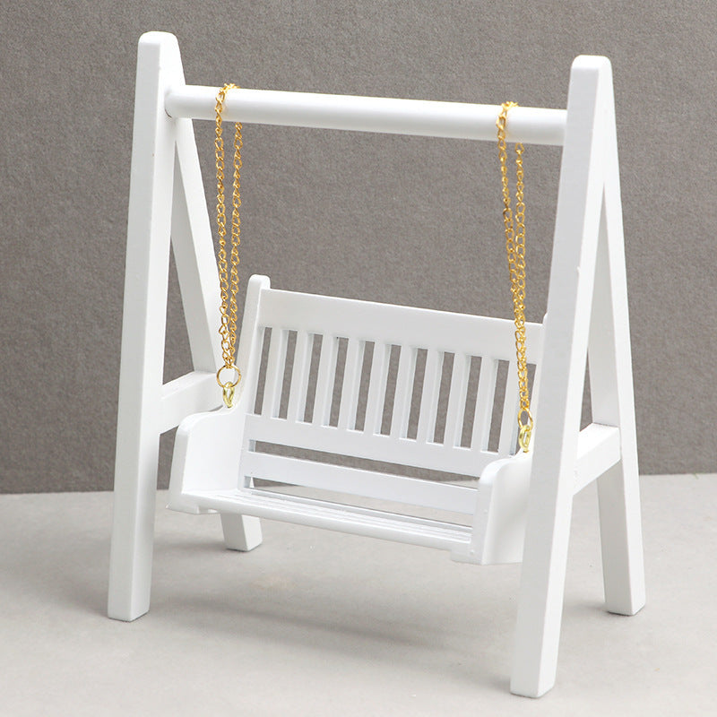 Dollhouse Mini Furniture Garden Swing Ornament