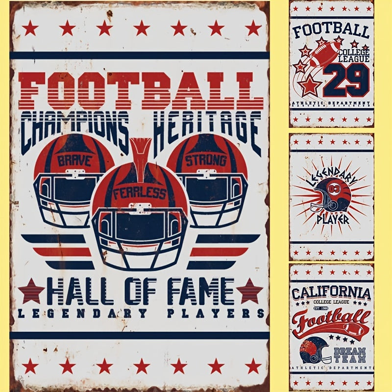 Classic European & American Metal Sign Rugby Mural