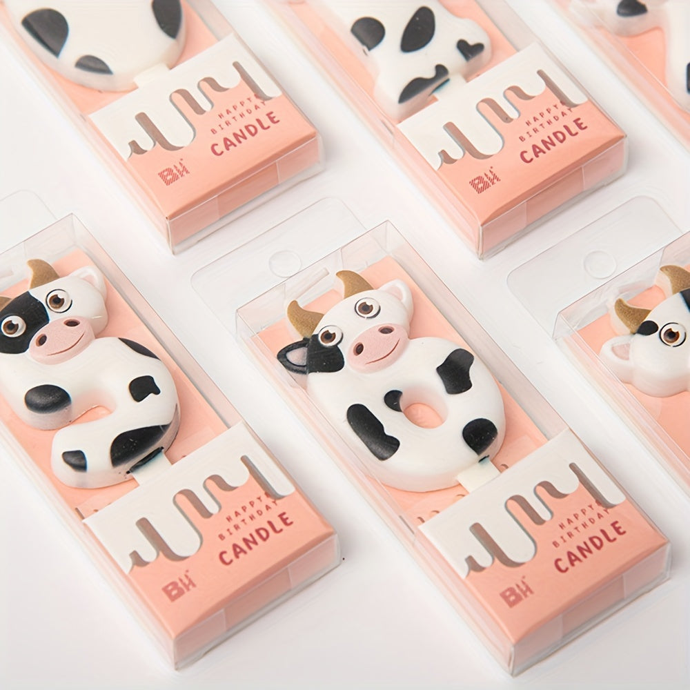 Creative Cow Number Candle Birthday Cake Decoration