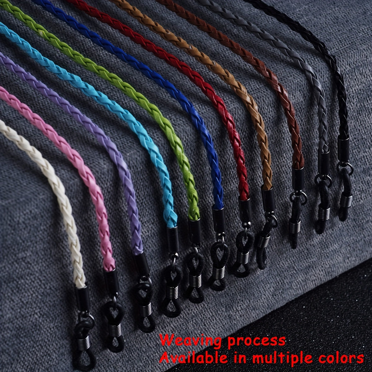Men's Leather Rope Chain Glasses Lace Up Sunglasses Lace Up Outdoor Sports