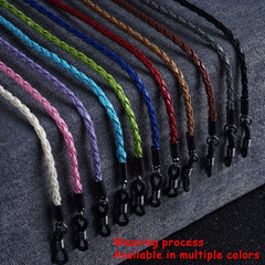 Men's Leather Rope Chain Glasses Lace Up Sunglasses Lace Up Outdoor Sports