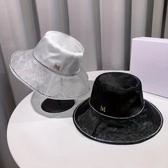Mesh Bucket Hat Rhinestone Sun Hat Organza Lightweight