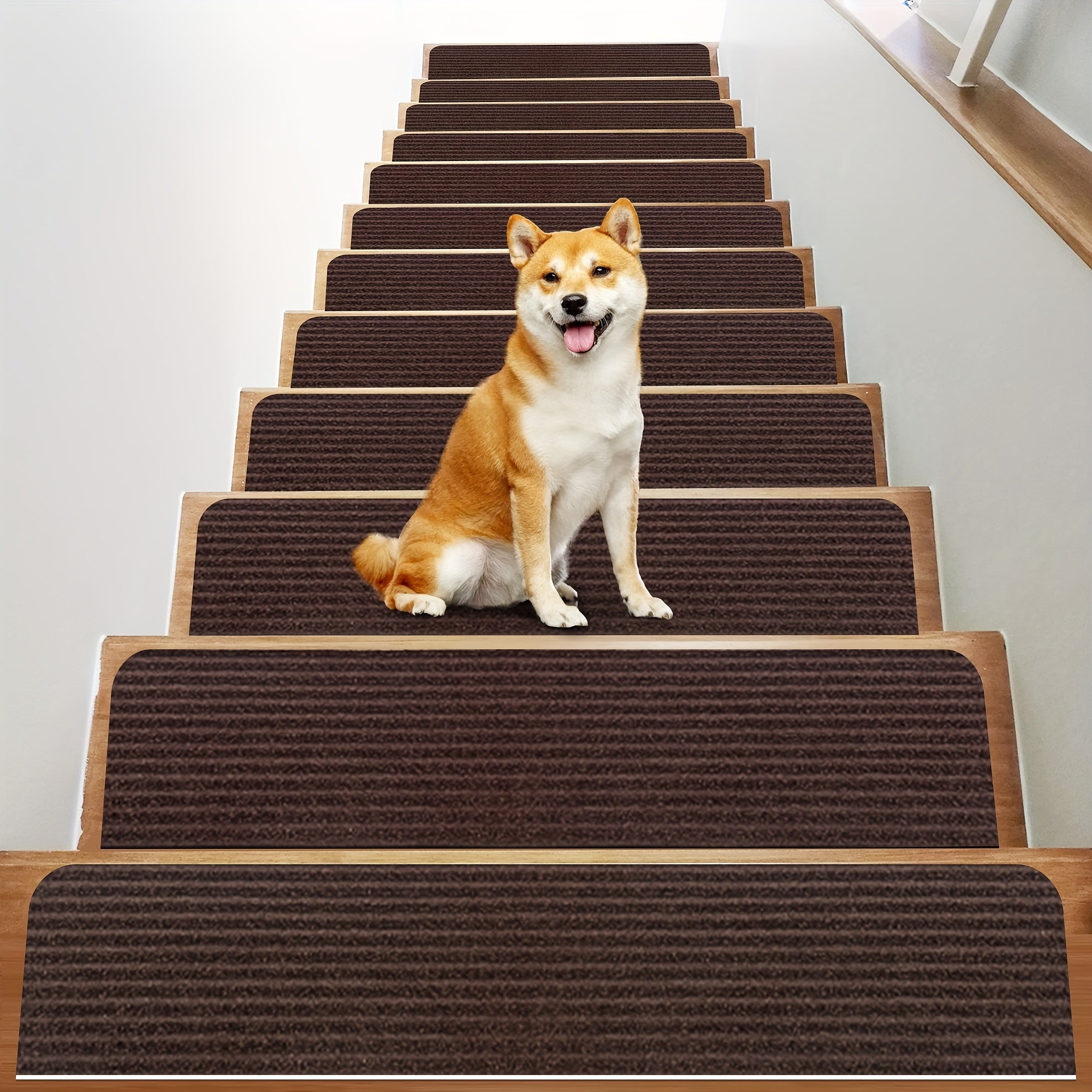 15pcs Non Slip Carpet Stair Treads 29.92x7.87in for Wood