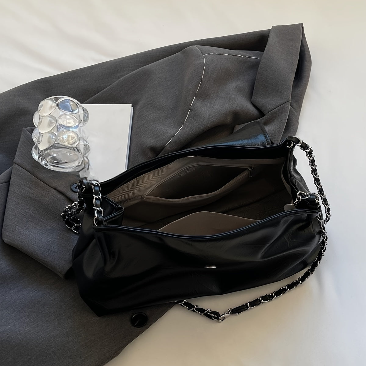 Vegan Crossbody Bag PU Hobo Bag Women's Stylish Handbag