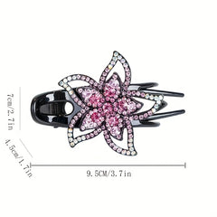 Rhinestone Flower Duck Billed Clips Hair Accessories