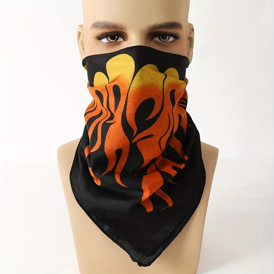 Flame Pattern Men's Square Scarf