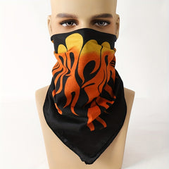 Flame Pattern Men's Square Scarf