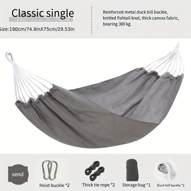 Thickened Canvas Anti rollover Portable Hammock for Outdoor Camping