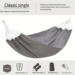Thickened Canvas Anti rollover Portable Hammock for Outdoor Camping