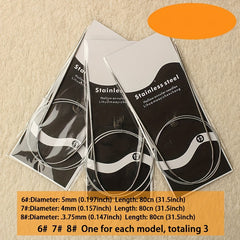 3pk Stainless Steel Circular Needles Sweater Knitting Set