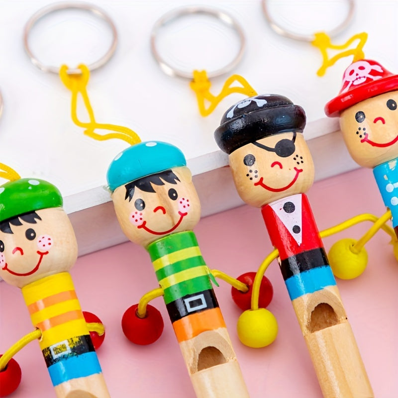 Wooden Pirate Whistle Toy: Playing Instrument, Award, Small Gift