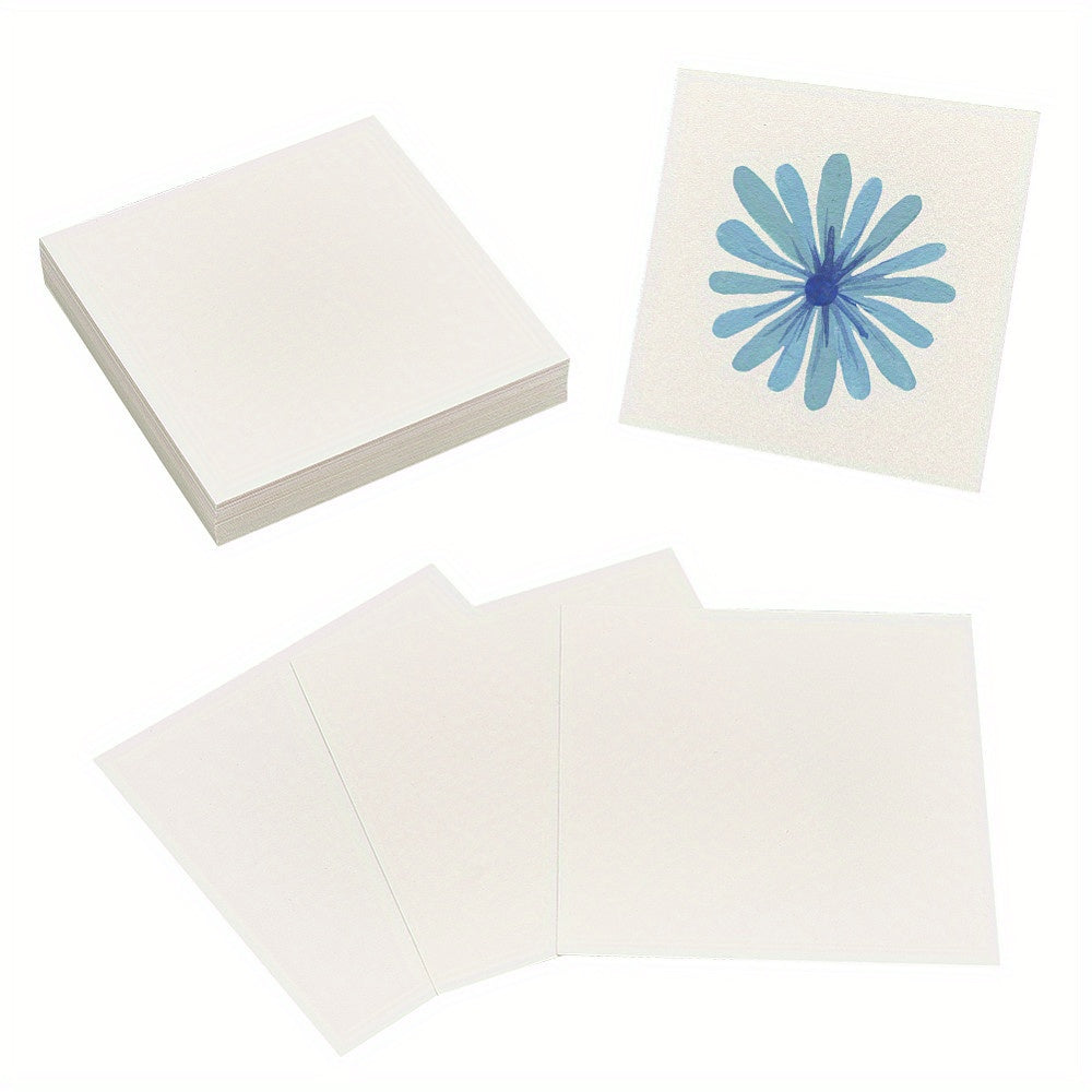 50pcs Painting Paper Sheets 10x10cm Square Craft Supplies Set