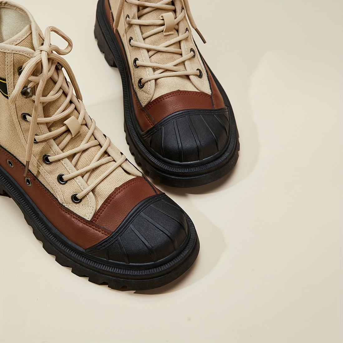 Women's Non-slip Motorcycle Boots Lace Up Outdoor Shoes