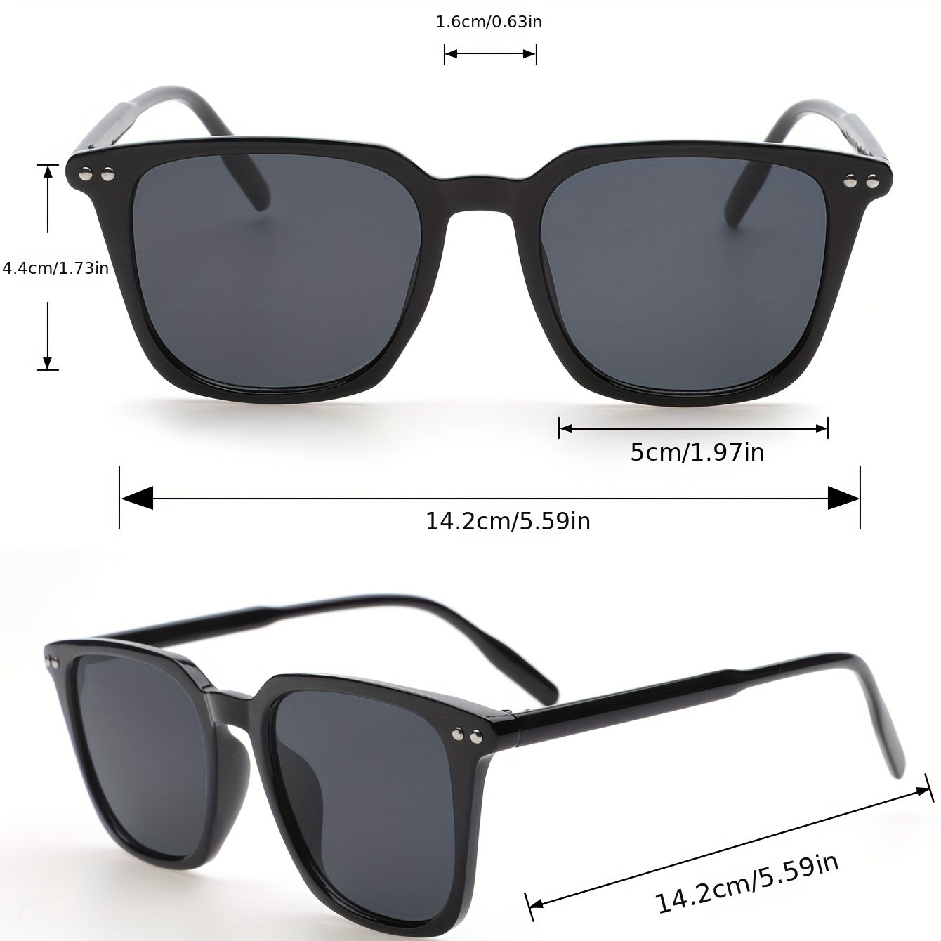 Men's Full Frame Square Sunglasses