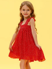 Girls Polka Dot Swing Dress Summer Clothing