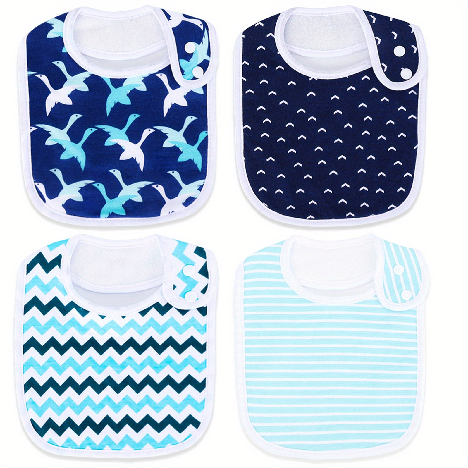 4 Pcs Baby Bibs 100 Organic Cotton Bandana Drool Bibs Set Girls 3 36 Months
