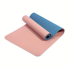 TPE Solid Yoga Mat Double Colors Non slip Fitness Mat