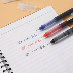 Red Liquid Quick Drying Gel Pen 0.5mm Straight Tip