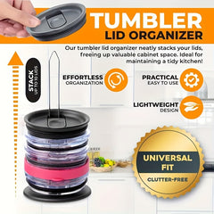 1pc Lid Storage Rack Space Saving Vertical Lid Organizer Cup Accessories
