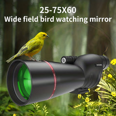25 75x60 HD Monocular High Power FCM Layer Coating BK4 Prism Long Range