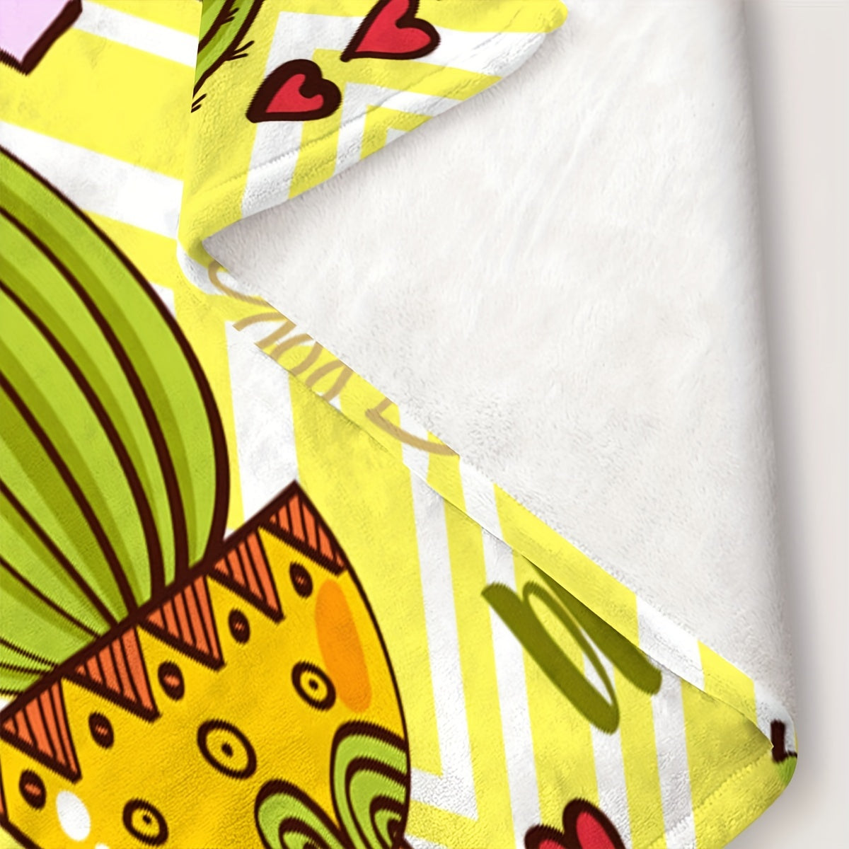 Cactus Print Blanket for Bed or Sofa