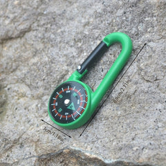 Plastic Carabiner Compass Keychain for Outdoor Camping