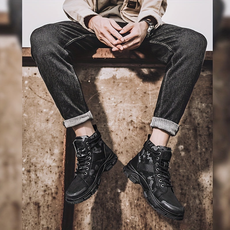 Men's Lace-up Service Boots Casual Walking Shoes