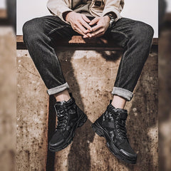 Men's Lace-up Service Boots Casual Walking Shoes