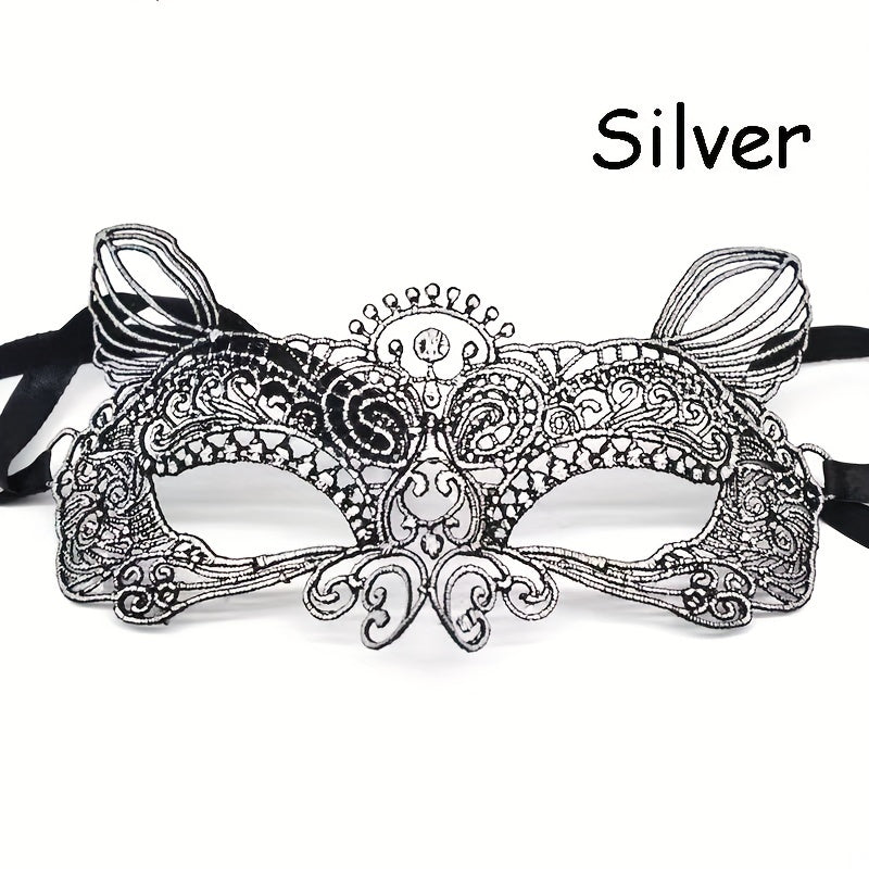 Elf Shape Lace Gilded Mask for Halloween Christmas Party