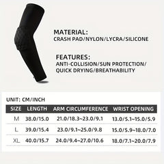 Honeycomb Arm Sleeves UV Protection Elbow Guards for Outdoor Sports