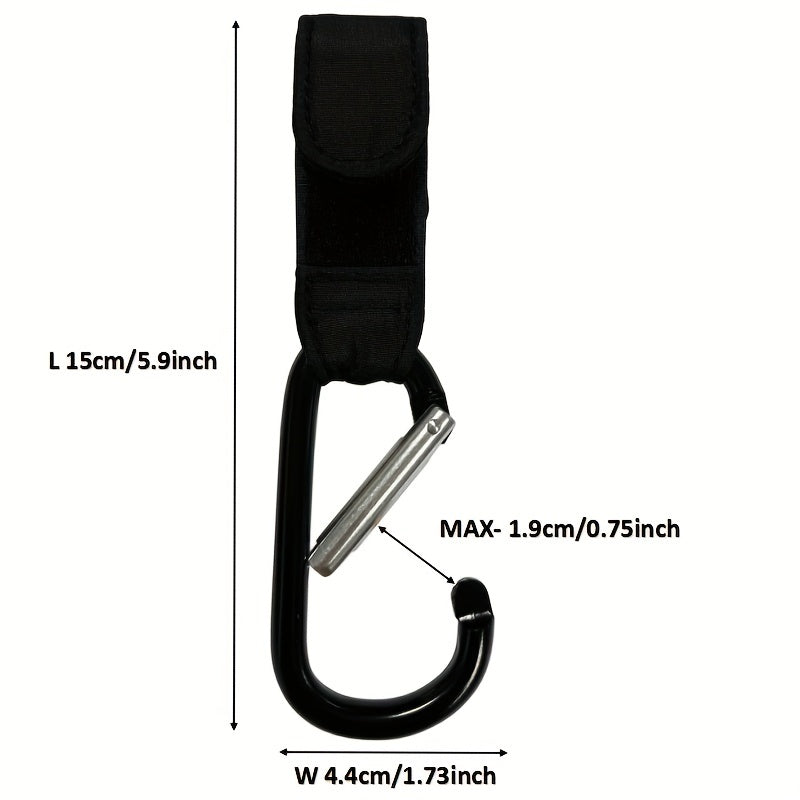 Anti Slip Leather Stroller Hook with Metal Snap for Bags