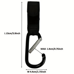 Anti Slip Leather Stroller Hook with Metal Snap for Bags