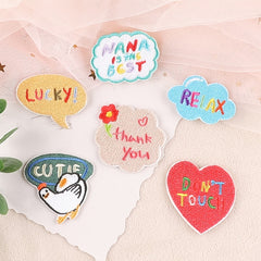 6pcs Letter Embroidery Patches DIY Clothes Accessories