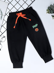 Girls' Smile Face Embroidered Jogger Sweatpants