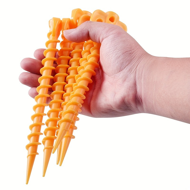 Camping Tent Pegs Set - 12 Ground Nails Stakes - Outdoor Screw Nails Stakes Pegs