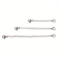 Stainless Steel Necklace Extender Chain Golden Silvery Lobster Clasp Closure