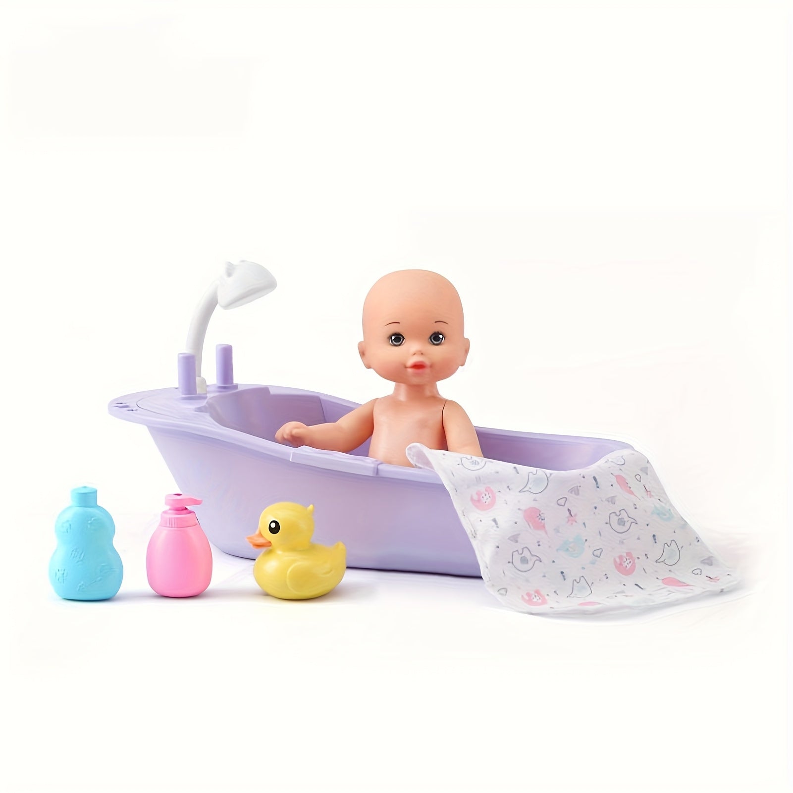 Belinda 21" Baby Doll W Bathtime Set 5 Accessories Included
