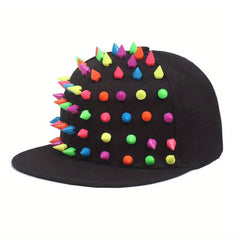 Hip Hop Rivet Snapback Hat Unisex Punk Baseball Cap Sunshade Couple Dad Hats